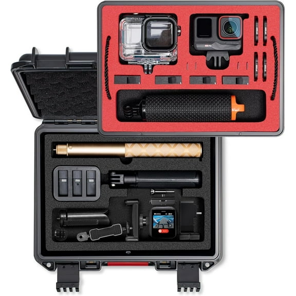 GAEKOL Carrying Hard Case for Insta360 Ace Pro 2/Ace Pro Camera Double Layer Waterproof, Strong Protection Shockproof Hardshell Case Compatiable with the Insta360 Ace Pro 2/Ace Pro & Accessories