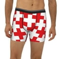 thumbnail image 2 of Cauagu Red Cross 1 Print Men's Boxer Briefs, Funny & Cute Underwear Elastic Waistband Briefs Ideal Gift for Men,1-Pack, 2 of 7