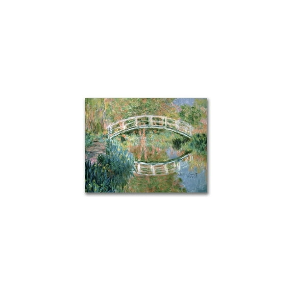 Trademark Fine Art Claude Monet The Japanese Bridge, Giverny Canvas Wall Art - 18x24
