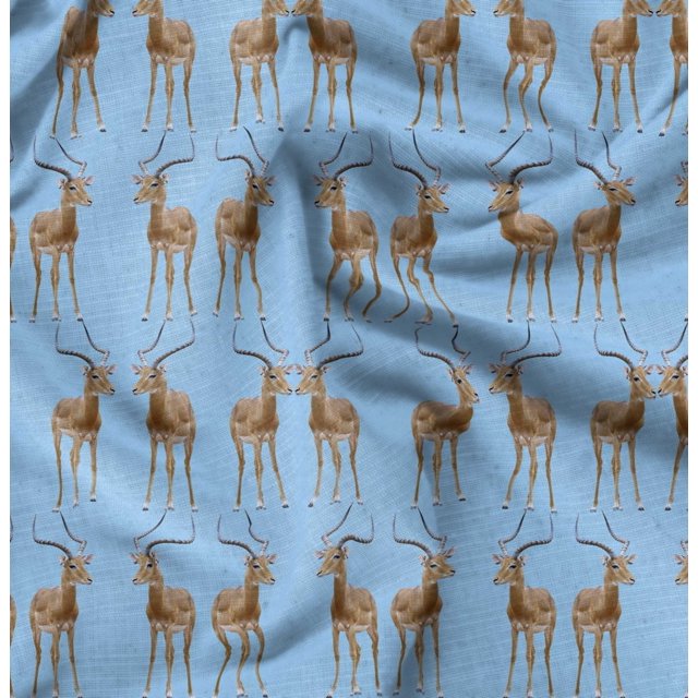 Soimoi Rayon Fabric Deer Animal Fabric Prints by Yard 42 Inch Wide