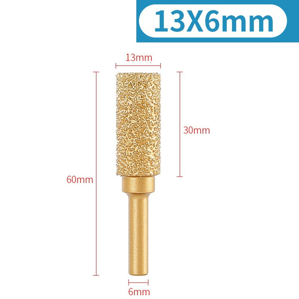 Leke 6mm Shank Vacuum Brazed Diamond Burr Head Grinding Rotary File For