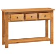 thumbnail image 2 of vidaXL Console 110x35x75 cm Bois de Chêne Massif, 2 of 5