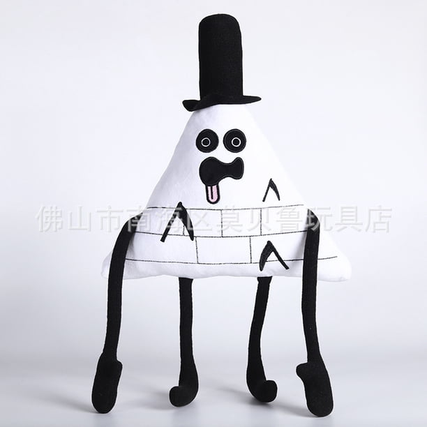 Weird Town Triángulo Muñeco de peluche Amarillo Púrpura Bill Cipher Pesadilla Villano Juguete de dibujos animados