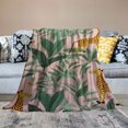thumbnail image 2 of Fenyluxe Giraffes Leaves Annabel Kidston Print Throw Blanket Lightweight Soft Blanket for All Seasons Long-Lasting Blanket 60x80in, 2 of 6
