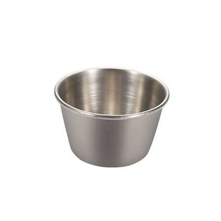 

Xyer Stainless Steel Sauce Cup Round Dipping Tomato Condiments Bowl Kitchen Accessory