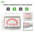 thumbnail image 4 of [50 Pack] White Corrugated Cardboard Pizza Boxes 18x18 inch Clay Coated Lock Corner - Takeout Containers, Perfect Pizza Box, Kraft, Fresh Baked Design, Recyclable, 4 of 7