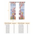 thumbnail image 6 of Purple Easter Bunny Blackout Curtains for Bedroom, Spring Easter Eggs Chicken Floral Wood Thermal Insulated Kitchen Drapes with Grommets, Light Blocking Window Treatment, 2 Panels 52" x 96", 6 of 7