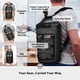 thumbnail image 3 of Mochila STOVER, bolsa impermeable y impermeable con funda para teléfono, color negro, 3 of 9