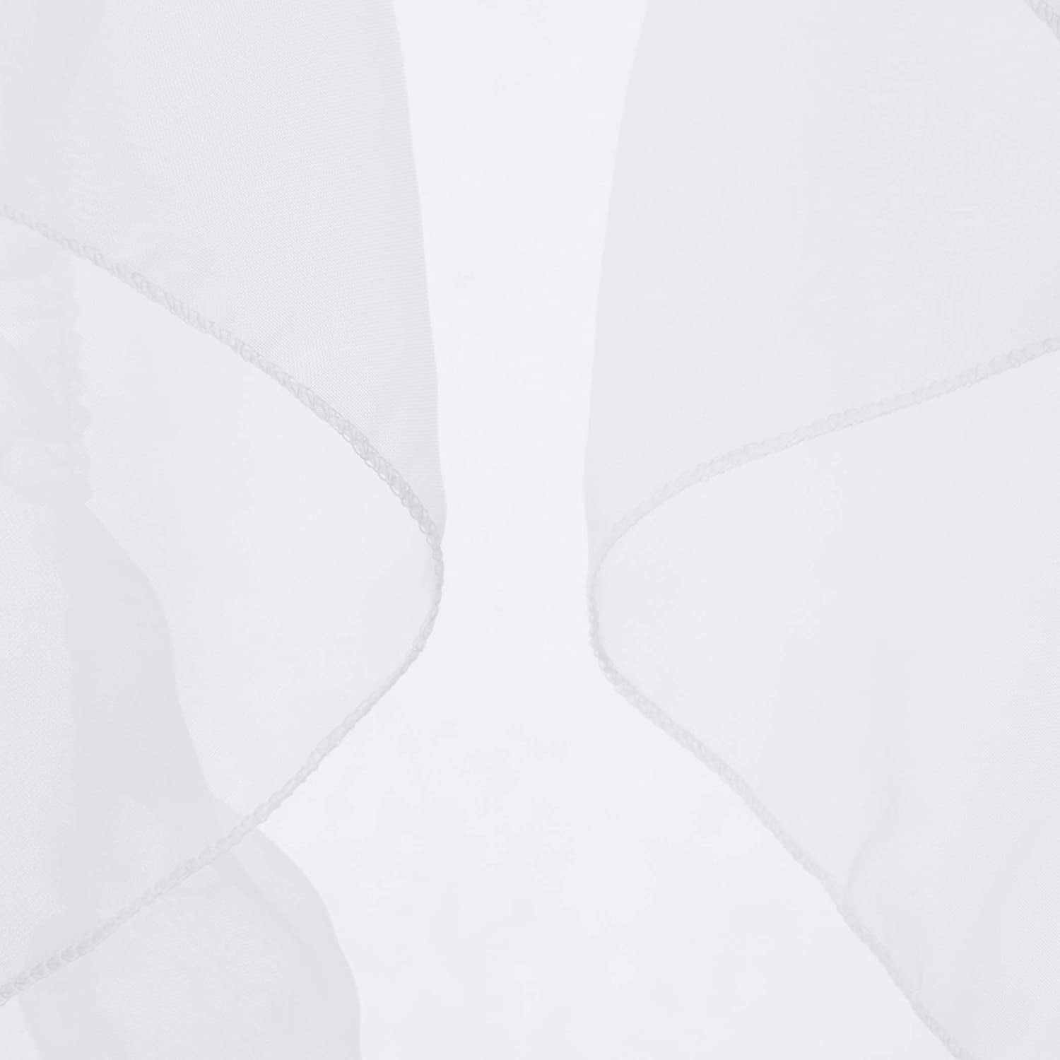Sweet Home Collection Chic Sheer Voile Vertical Ruffled Tier Window Curtain Panel 96" x 50"