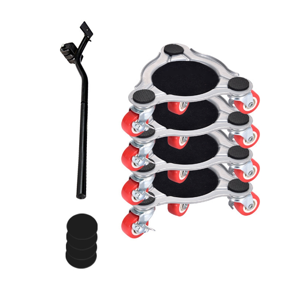 Furniture Movers Roller Set 360 Rotates Wheel Dollies for Heavy Objects ABS Wheel with Brakes urniture Transport Rollers