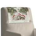 thumbnail image 7 of TSOVTHRID Cats Christmas Hat Print Sofa Headrest Cover Non Slip Headrest Protector for Recline Chair PU Leather Head Protector Cover for Living Room,Office Chair Christmas Decor,17x27in, 1 Piece, 7 of 7