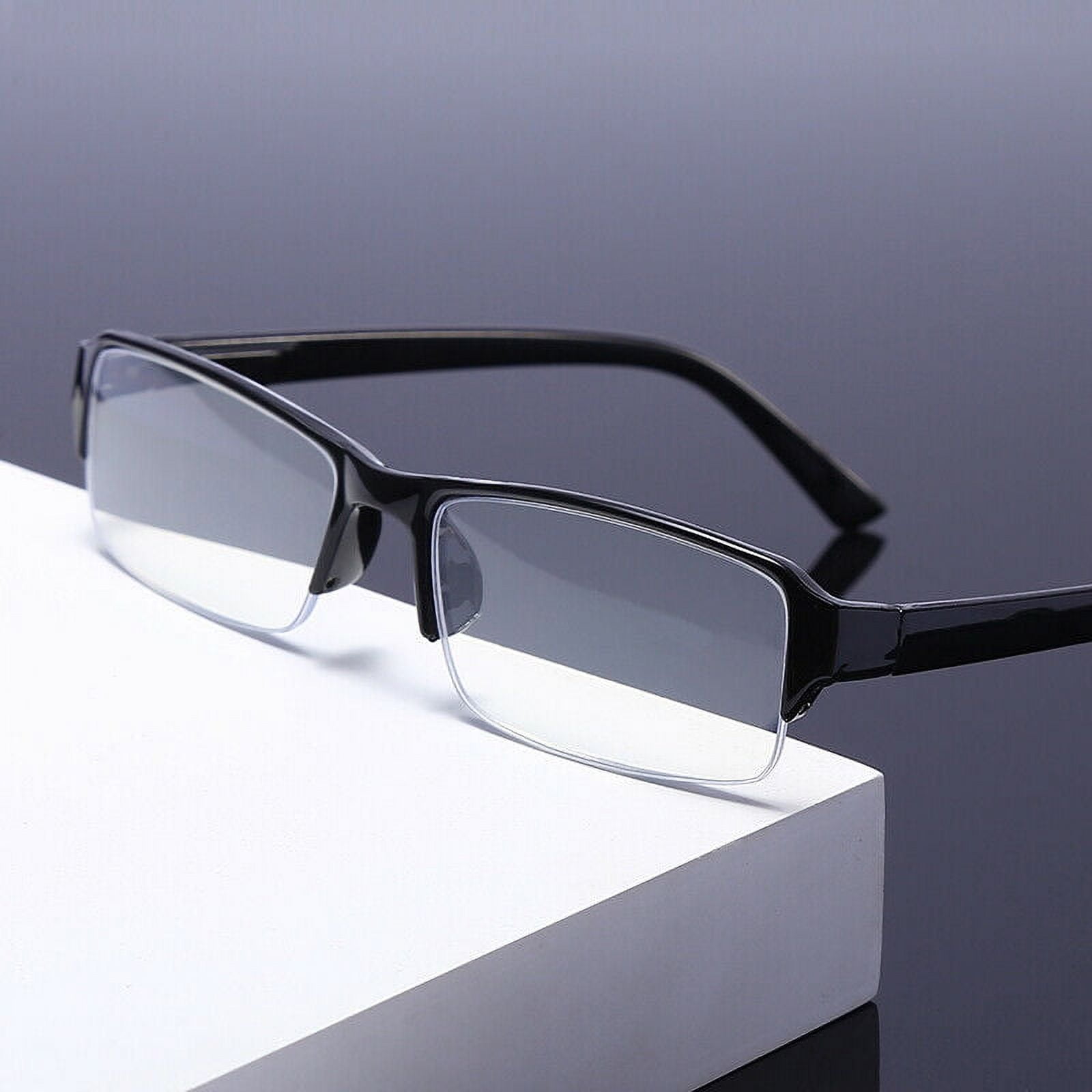 9 Packs Mens Womens Rectangle Half Frame Blue Light Blocking Reading Glasses Spring Hinge Readers +3.50