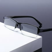 1 Pack Mens Womens Rectangle Half Frame Blue Light Blocking Reading Glasses Spring Hinge Readers +1.00