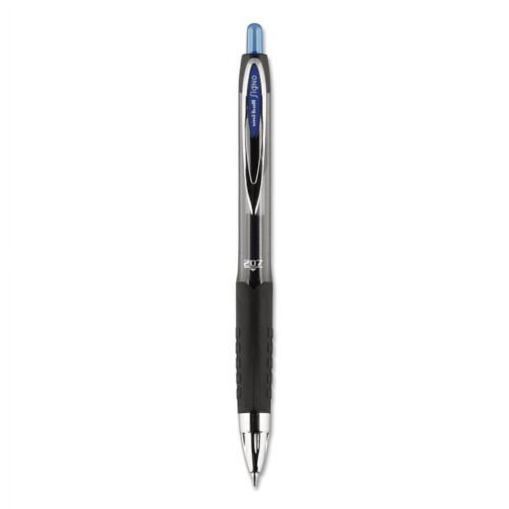 Signo 207 Gel Pen, Retractable, Medium 0.7 Mm, Blue Ink, Smoke/black/blue Barrel, Dozen | Bundle of 5 Dozen
