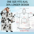 thumbnail image 4 of Oversized Wearable Blanket Hoodie,Schnauzer Dogs Sherpa Blanket Hoodie with Super Pockets,Super Warm Fuzzy Pullover for Women & Men, 4 of 6