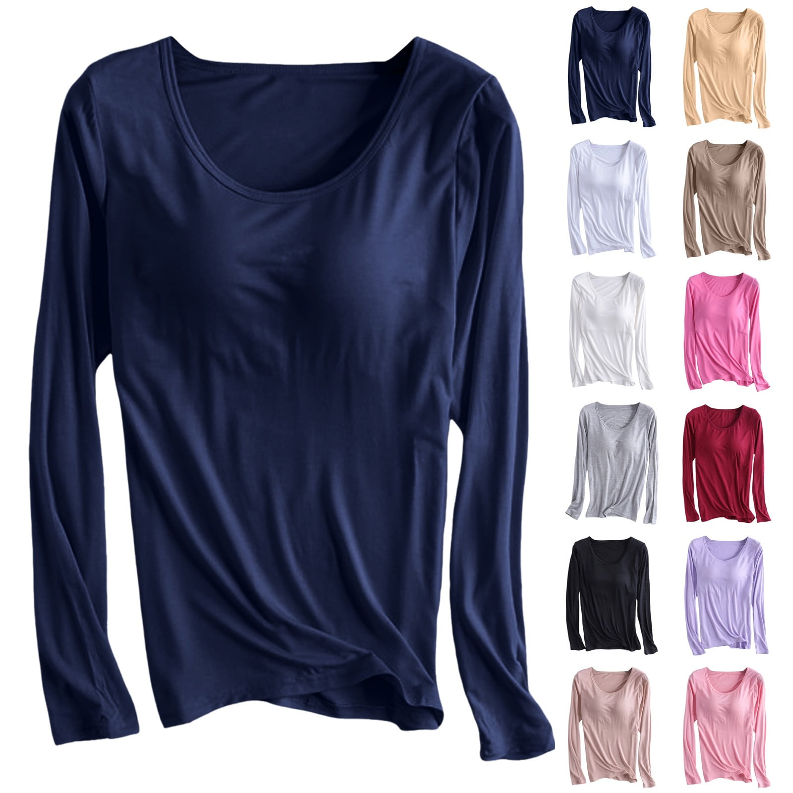 Sillace Women's 3/4 Sleeve V-Neck Blouse - 95% Cotton 5% Spandex Long Sleeve Top, Casual & Office Wear - View #9