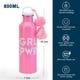 thumbnail image 2 of Taza de acero inoxidable de una sola capa de 800ml con bola de pelo de borla, botella de agua para deportes al aire libre con asa, 2 of 5