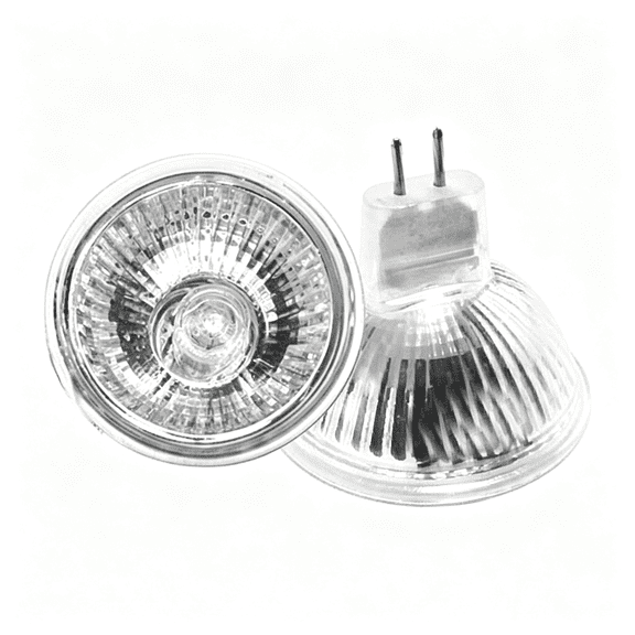 HIBIBUD Gu10 Halogen Light Bulbs, Glass Reflector Spotlight Bulbs, Clear, Candle Warmer Lamp Bulb 2 Pack