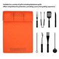 thumbnail image 3 of Grill Mat, Non Stick Silicone BBQ Grill Mat Heavy Duty Outdoor Grill & Baking Mats with Side Rack and Drip Tray  Installation Reusable Heat  BBQ Mats for Grilling, 3 of 8