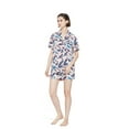 thumbnail image 3 of Amaxer Women 100% Pajama Set Short Sleeve Silky Pjs Button Down Comfy Nightwear, 3 of 5