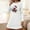 White, variant on Women Nightgown Long Sleeve Christmas Print Sleepshirts Soft Knee Length Pajama Sleepwear Black XXL