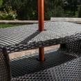 thumbnail image 3 of Anthony Outdoor 3 Piece Wicker Armed Chaise Lounge Set with Lounge Table, Multibrown, 3 of 7