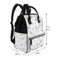 thumbnail image 2 of Daiia Tulips Flowers Large Capacity Baby Bag Waterproof Stylish Diaper Bag Mummy Backpack Adjustable Straps Diaper BagBaby Essentials Bag, 2 of 6