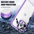 thumbnail image 3 of Compatible with iPhone Case,Clear Matte Bumper Camera Lens Protection Shock Absorbing Soft Shockproof Cover Phone Case (Purple,iPhone 12 Pro Max), 3 of 6