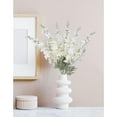 thumbnail image 3 of A set of 10 Artificial Flowers Delphinium 33.5in Long Stem Faux Silky Larkspur Flowers Arrangement Decoration, Lifelike Fake Flowers for Tall Vase Home Wedding Party Decor, 3 of 7