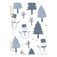 thumbnail image 7 of FORMRS 1-Subject Spiral Notebook 8" x 5" College Ruled 60 Refillable Sheet A5 Hard Cover, Cute Snowmen, 7 of 7