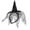 Black, variant on xaoyunyn Halloween Witch Hat Headband for Women Fun Costume Accessory with Mesh and Sequins Suit for Parties,Trick or Treating Performances