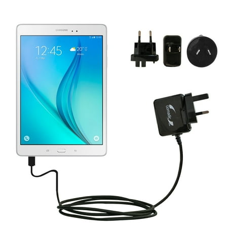 International AC Home Wall Charger suitable for the Samsung Galaxy Tab S2 - 10W Charge supports wall outlets and voltages worldwide - Uses Gomadic Bra