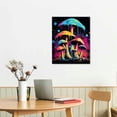 thumbnail image 2 of Nawypu Mushroom Wall Art Mushroom Pictures Wall Decor Graffiti Forest Canvas Prints Framed Artwork Paintings Home Office Decorations For Bathroom Kitchen Bedroom Living Room, 2 of 4