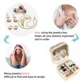 thumbnail image 4 of Sea Mew Portable Square Jewelry Box Earrings Necklaces Bracelets Organizer for Girls and Women, 4 of 6
