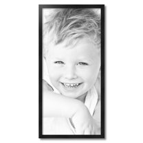 ArtToFrames 16x34" Black Picture Frame, Black Wood Poster Frame, with Regular Acrylic and 2 (FBPL-5141)