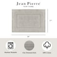 thumbnail image 4 of Jean Pierre Cotton Stonewash Racetrack 17x24 in. Bath Rug, Taupe Gray, 4 of 6