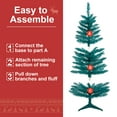 thumbnail image 6 of Bringstar 4FT Green Artificial Christmas Tree with 50 String Lights, Mini Tinsel Tree, Not Pre-Lit, for Home & Office Holiday Décor, 6 of 9
