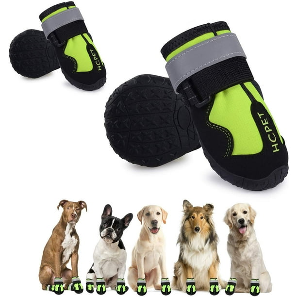  KOOLTAIL Anti-Slip Dog Boots 4 Packs - Adjustable Dog Socks  with Shoelace, Waterproof Dog Sock Shoe for All Seasons, Super Durable Pet  Paw Protector for Indoor and Outdoor, Medium and