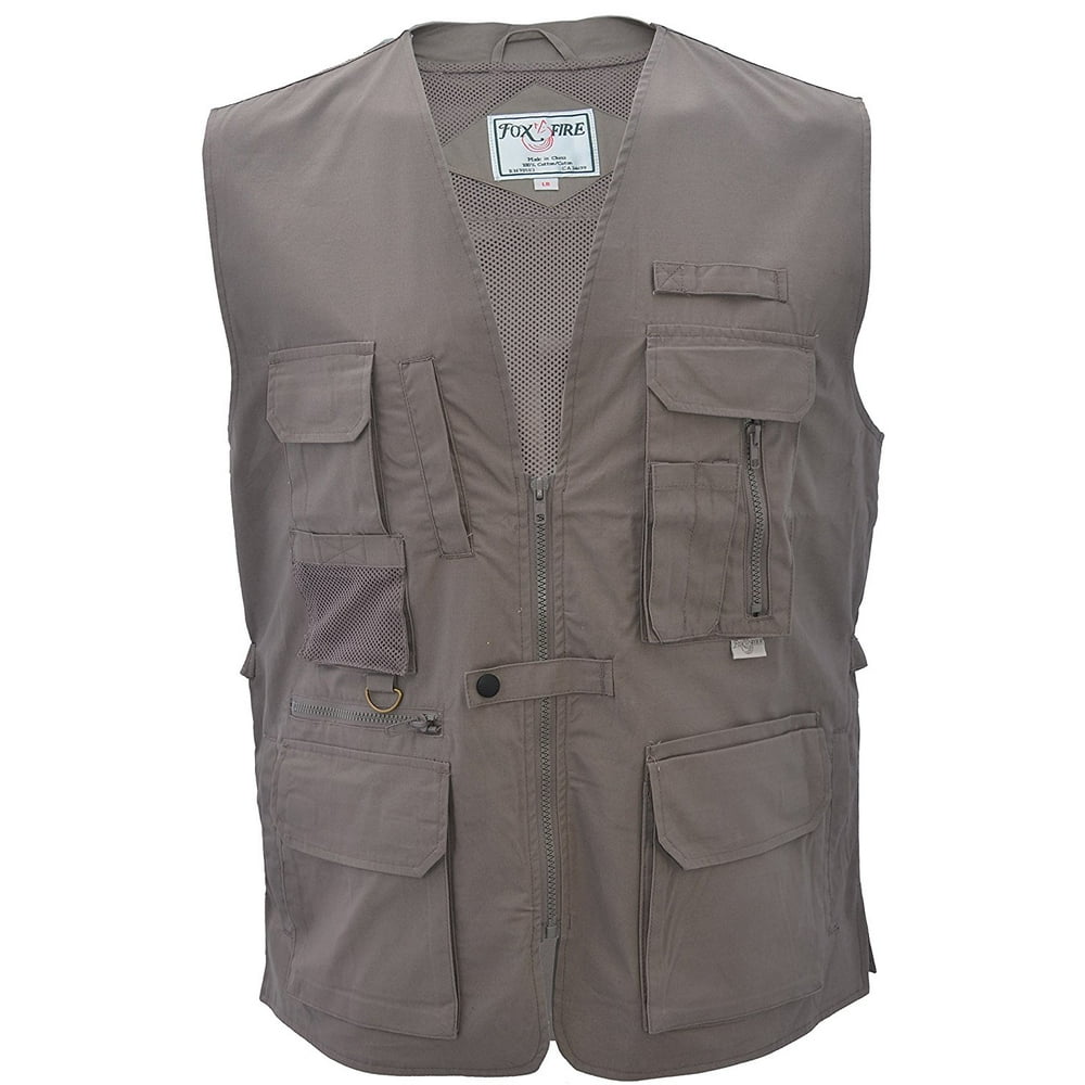 Foxfire British Khaki Ultimate Travel Hiking Safari Photo Vest XXLarge