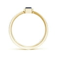 thumbnail image 2 of ANGARA Natural Emerald-Cut Blue Sapphire Criss Cross Solitaire Ring in 14K Yellow Gold for Women (Size-6x4mm) | September Birthstone, Anniversary, Jewelry Gift for Women | Natural Blue Sapphire Ring, 2 of 10