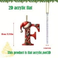 thumbnail image 3 of CISIL - Christmas Initial Ornaments, Personalized DIY 26 Letters Christmas Tree Decoration Pendant,Red Acrylic Initial Monogram Shape Xmas Tree Hanging Decor Xmas Gifts F-Christmas hat pine berries, 3 of 4