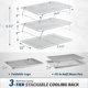 thumbnail image 2 of Rejilla de enfriamiento plegable de acero inoxidable para hornear, 3 niveles, 30 x 42 cm, apta para horno y lavavajillas, con media bandeja, apilable, para galletas, pizzas y pasteles., 2 of 6