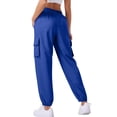 thumbnail image 7 of ABATAB Cargo Pants for Women Casual Travel Hiking Cinch Pants Baggy Drawstring Loose Fit Streetwear Fashion Pants with Pockets, 7 of 7