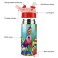 thumbnail image 3 of Kirby's Return to Dream Land Kid's Insulated Water Bottle With Straw Vacuum Stainless Steel Cup Leak-Proof Toddler Thermoses Water Cup For Children, 3 of 8