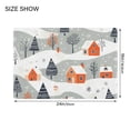 thumbnail image 4 of Yayeee Bath Rug for Bathroom Floor Non Slip Contour Fluffy Soft Absorbent Mat, 20"x24", Cartoon Orange Houses, 4 of 7