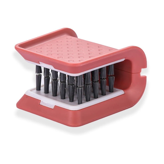 Cepillo de esponja para cocina, fregador para lavavajillas, platos en forma de U, lavado, fregado, eliminación de manchas, vajilla, removedor de Suministros de limpieza para el hogar Rosado Billuyoard HA010308-02