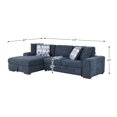 thumbnail image 3 of Lexicon Raife 2-Piece Chenille Sectional with Left Chaise in Blue, 3 of 5