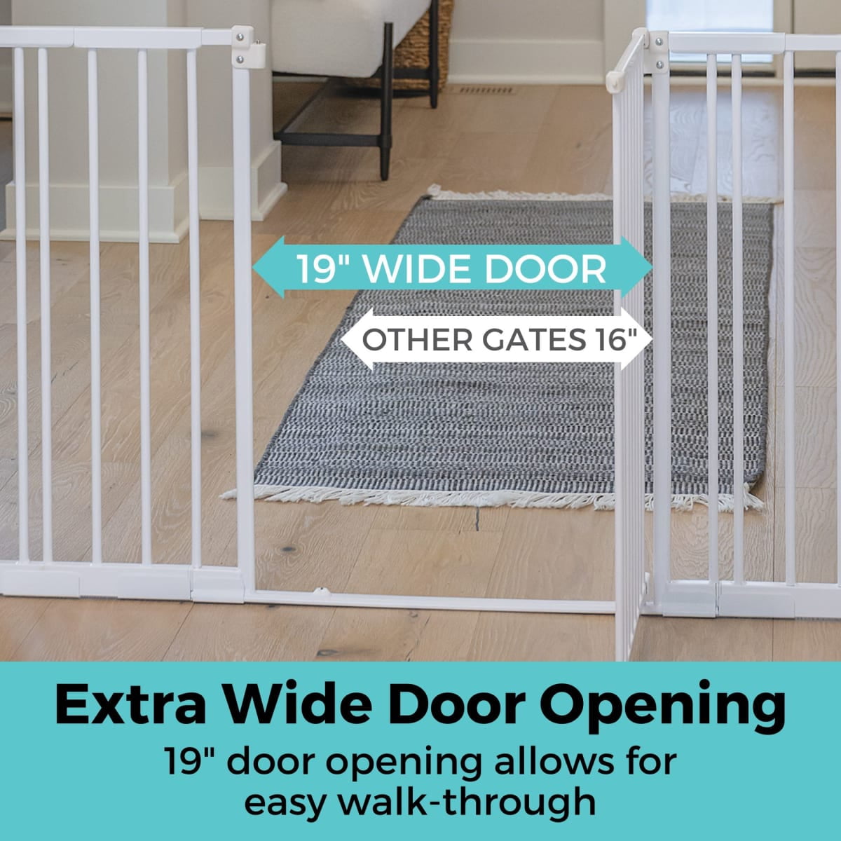 Toddleroo’s StepSafe Auto-Close Gate, White