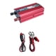thumbnail image 1 of Inversor de corriente para coche de onda sinusoidal pura de 300 W, adaptador de CA de 12 V a 110 V con puertos USB de 2 A | Diseño compacto de aleación de aluminio | Incluye pinzas de batería |, 1 of 5