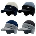 thumbnail image 2 of Winter Hat with Ear Flaps for Men Winter Beanie Hats Warm Fleece Line Knitted Outdoor Caps, 2 of 3